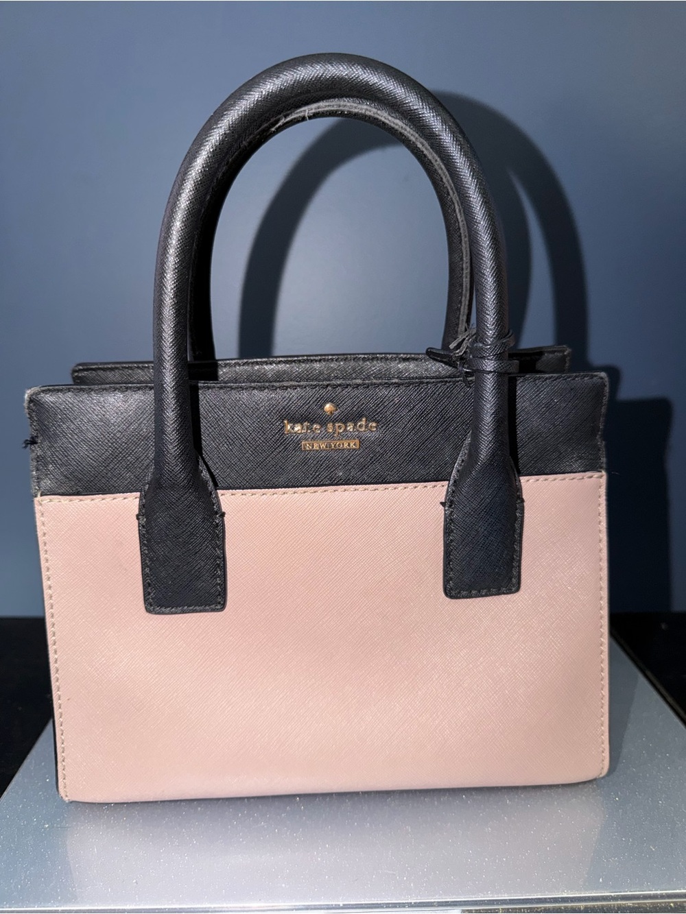 kate spade Black & Blush Pink Colorblock Satchel